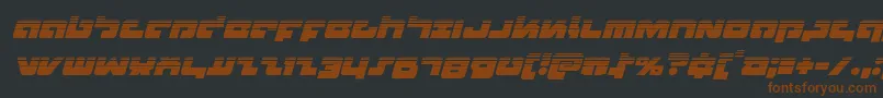 Шрифт Boomstickhalfital – коричневые шрифты на чёрном фоне