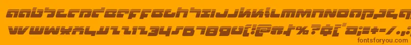 Boomstickhalfital Font – Brown Fonts on Orange Background