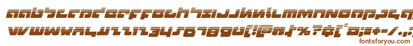 フォントBoomstickhalfital – 白い背景に茶色のフォント