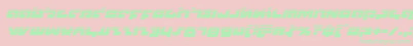Fonte Boomstickhalfital – fontes verdes em um fundo rosa