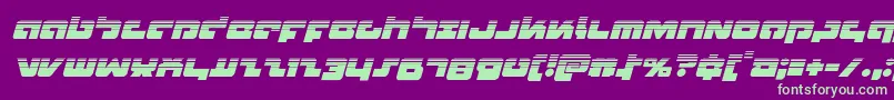 Шрифт Boomstickhalfital – зелёные шрифты на фиолетовом фоне