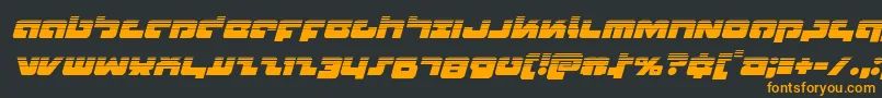 Fonte Boomstickhalfital – fontes laranjas em um fundo preto