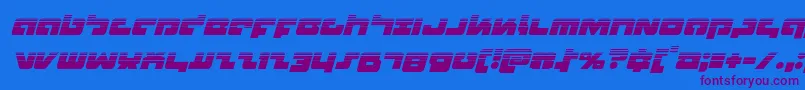 Fonte Boomstickhalfital – fontes roxas em um fundo azul