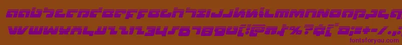Boomstickhalfital Font – Purple Fonts on Brown Background