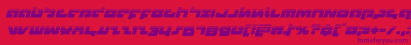 フォントBoomstickhalfital – 赤い背景に紫のフォント