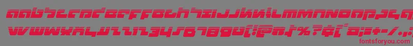 フォントBoomstickhalfital – 赤い文字の灰色の背景