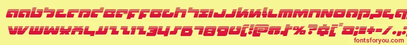フォントBoomstickhalfital – 赤い文字の黄色い背景