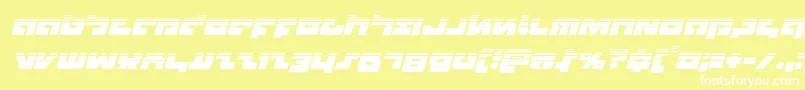フォントBoomstickhalfital – 黄色い背景に白い文字