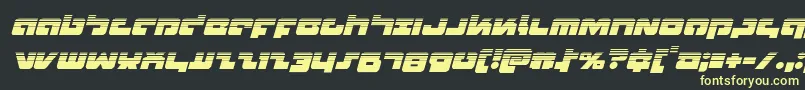 フォントBoomstickhalfital – 黒い背景に黄色の文字