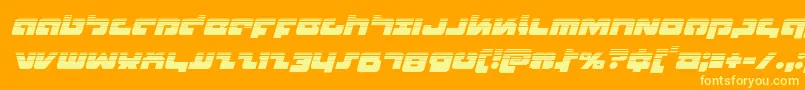 Шрифт Boomstickhalfital – жёлтые шрифты на оранжевом фоне