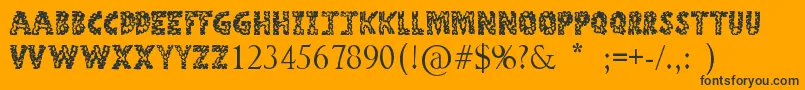 StoneAge Font – Black Fonts on Orange Background