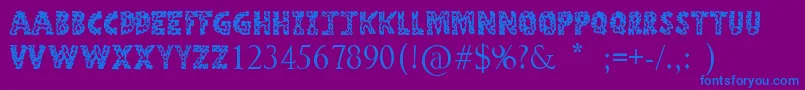 StoneAge Font – Blue Fonts on Purple Background