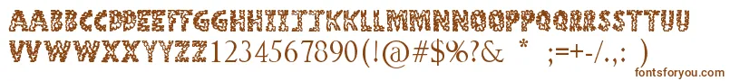Шрифт StoneAge – коричневые шрифты на белом фоне