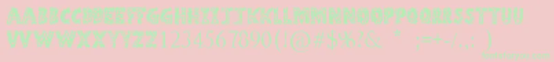 StoneAge Font – Green Fonts on Pink Background