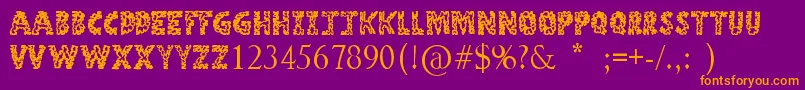 StoneAge Font – Orange Fonts on Purple Background