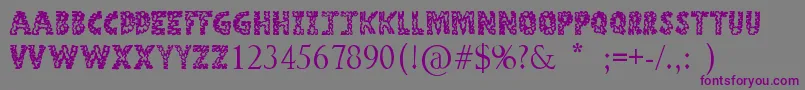 Шрифт StoneAge – фиолетовые шрифты на сером фоне