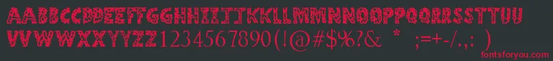 StoneAge Font – Red Fonts on Black Background