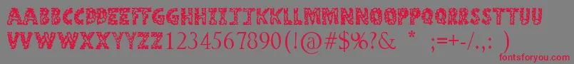 StoneAge Font – Red Fonts on Gray Background