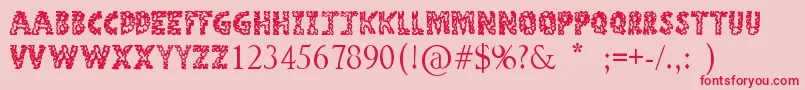 En savoir plus sur la police StoneAge Police StoneAge – polices rouges sur fond rose