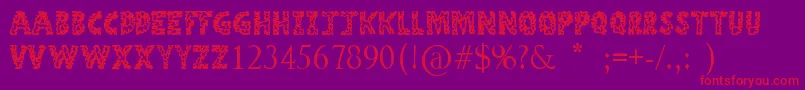 StoneAge Font – Red Fonts on Purple Background