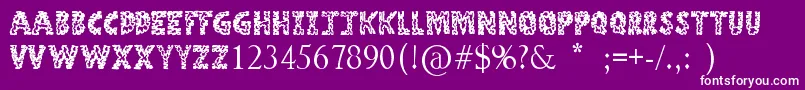 StoneAge Font – White Fonts on Purple Background