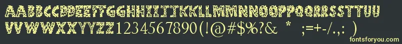 StoneAge Font – Yellow Fonts on Black Background