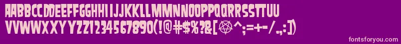 Samdan Font – Pink Fonts on Purple Background