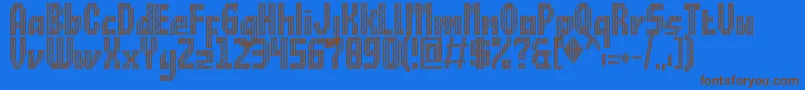 RawDistrict Font – Brown Fonts on Blue Background