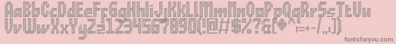 RawDistrict Font – Gray Fonts on Pink Background