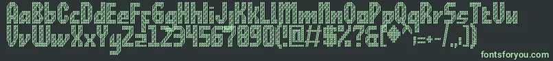 RawDistrict Font – Green Fonts on Black Background