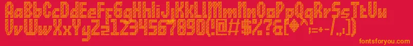 RawDistrict-Schriftart – Orangefarbene Schriften auf rotem Hintergrund