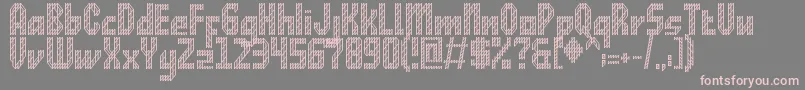 RawDistrict Font – Pink Fonts on Gray Background