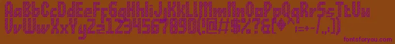 RawDistrict-Schriftart – Violette Schriften auf braunem Hintergrund