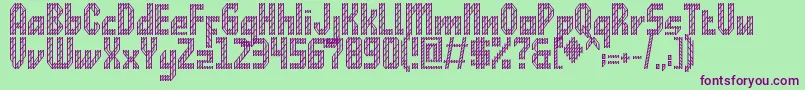 RawDistrict Font – Purple Fonts on Green Background