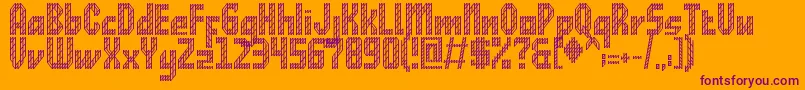 RawDistrict Font – Purple Fonts on Orange Background