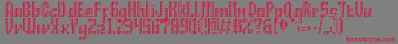 RawDistrict Font – Red Fonts on Gray Background