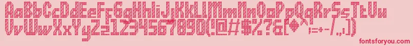 RawDistrict Font – Red Fonts on Pink Background