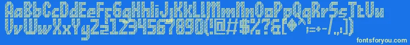 RawDistrict Font – Yellow Fonts on Blue Background