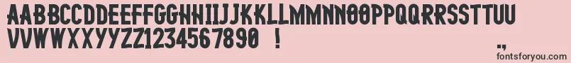 FingerlingTall Font – Black Fonts on Pink Background