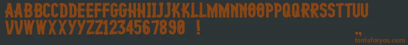 FingerlingTall Font – Brown Fonts on Black Background