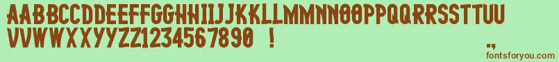 Police FingerlingTall – polices brunes sur fond vert