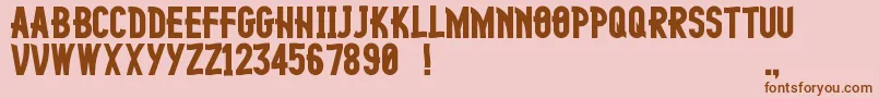Police FingerlingTall – polices brunes sur fond rose