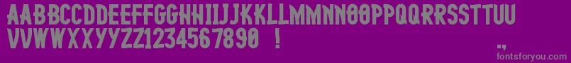 Więcej informacji o czcionce FingerlingTall Czcionka FingerlingTall – szare czcionki na fioletowym tle