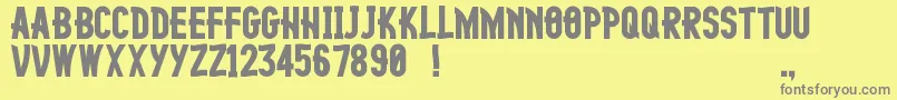 FingerlingTall Font – Gray Fonts on Yellow Background