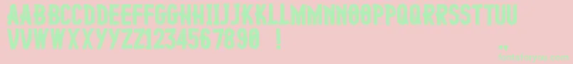 FingerlingTall Font – Green Fonts on Pink Background