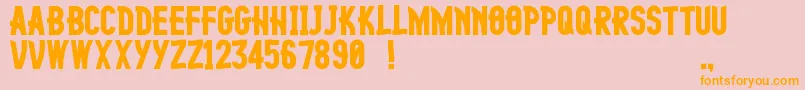FingerlingTall Font – Orange Fonts on Pink Background