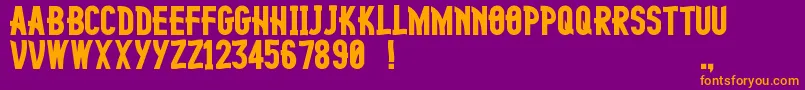 FingerlingTall Font – Orange Fonts on Purple Background