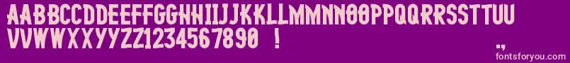 FingerlingTall-Schriftart – Rosa Schriften auf violettem Hintergrund