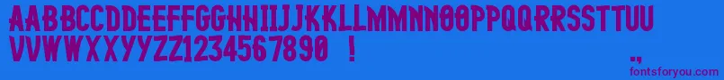 FingerlingTall Font – Purple Fonts on Blue Background