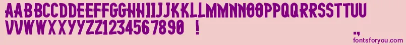 FingerlingTall Font – Purple Fonts on Pink Background